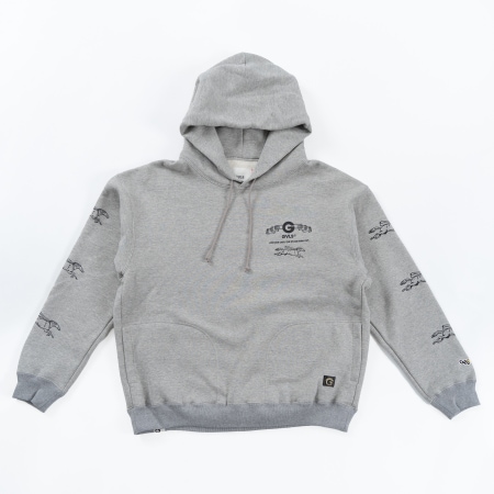 HEAVY WEIGHT PULLOVER HOODIE "HORSE" (GRAY)