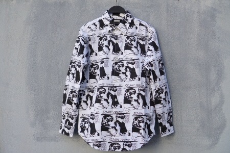 SONIC YOUTH/GOO SCRATCH柄 レギュラーカラーシャツ｜RUDE GALLERY