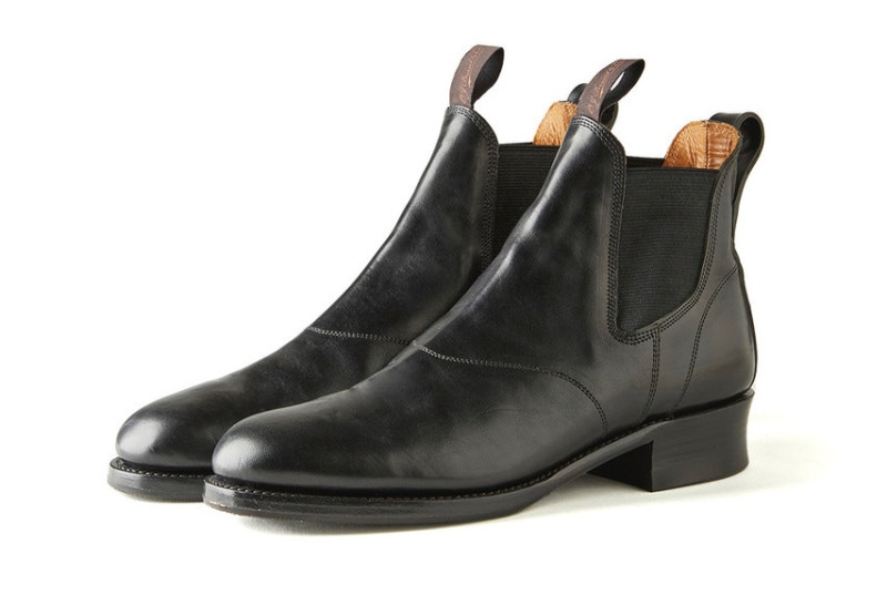 "The Rover" ARTISAN LEATHER SIDE-GORE BOOTS (BLACK HORSE BUTT)