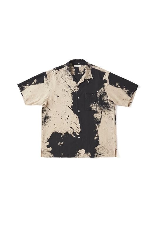 TSUJIMURA SHIRO ABSTRACT PAINT SHIRTS(SHORT-SLEEVE)