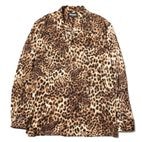 LEOPARD OPEN COLLAR LS SHIRT (YELLOW LEO)