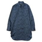 PAISLEY SWITCH LONG SHIRT (BLUE)