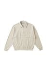 QUATER ZIP SILK NEP RIBED SHIRTS (FOG)