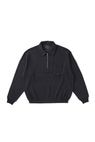 QUATER ZIP SILK NEP RIBED SHIRTS (ONYX)