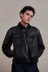 PATINA HORSE-HIDN ROPER JACKET (PATINA BLACK)
