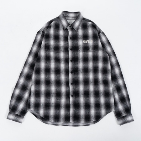 L/S CHECK SHIRT(GRAY)