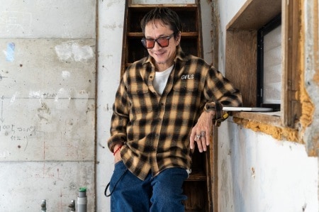 L/S CHECK SHIRT(BROWN)