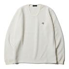 BASIC U NECK WAFFLE LS (WHITE)
