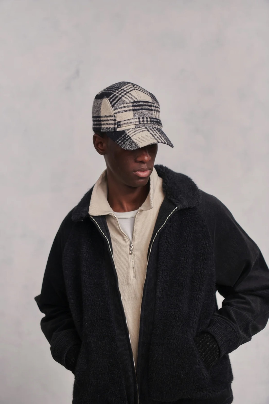 PRINTED CORDS GRIZZLY JACKET (GRAPHITE)