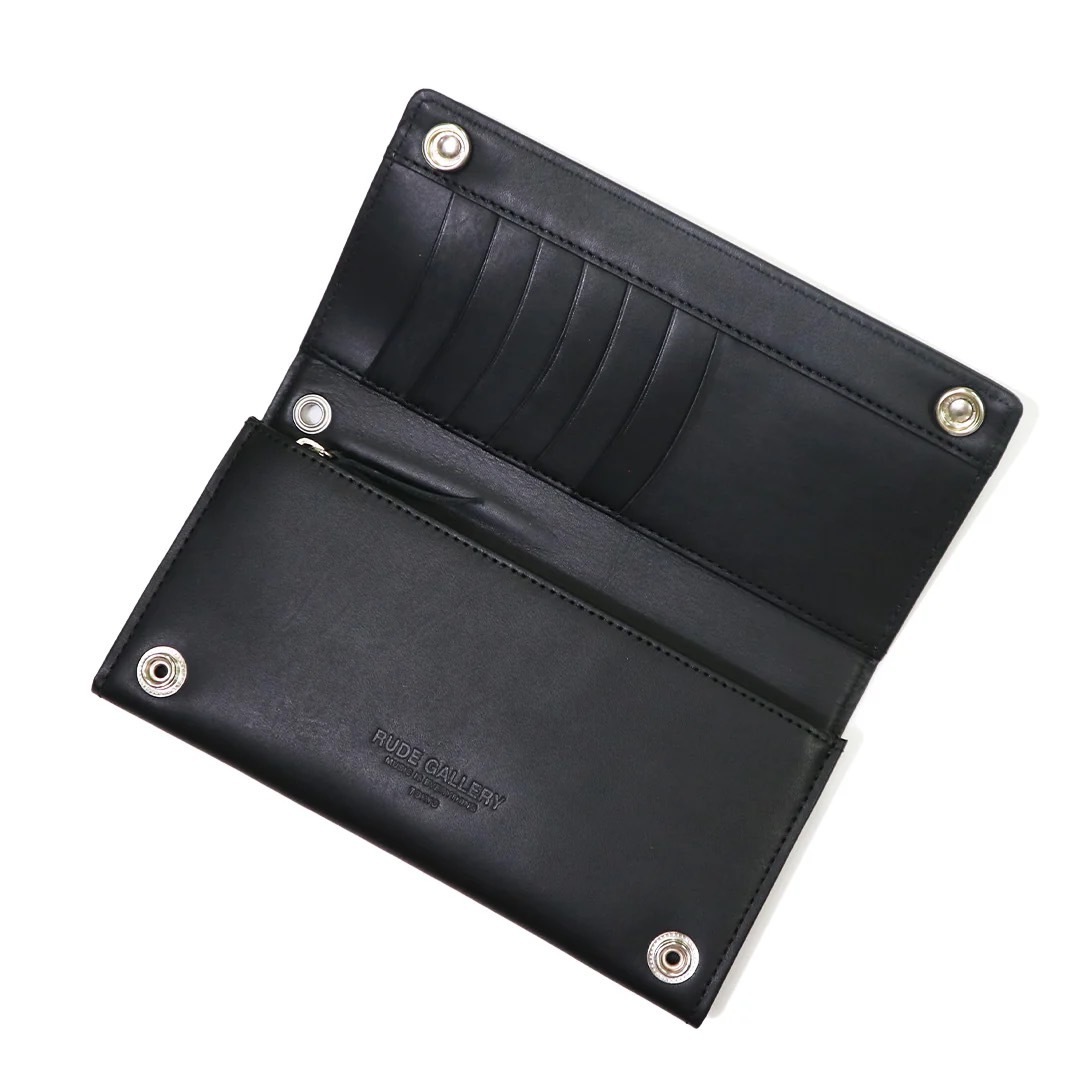 LEATHER LONG WALLET - LABEL