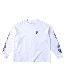 BIG SIZING L/S TEE��EXUVIAE��WHITE��NAVY&RED-PRINT��