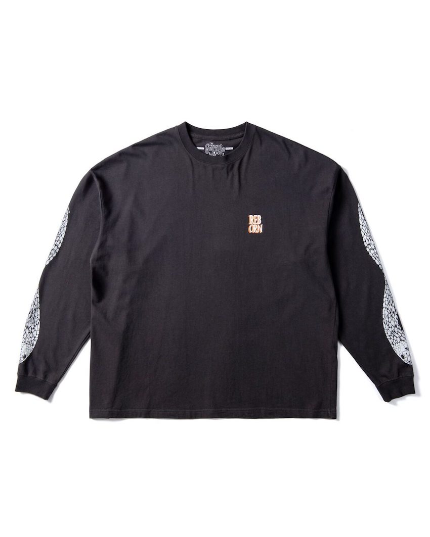BIG SIZING L/S TEE��EXUVIAE��LIHGT BLACK