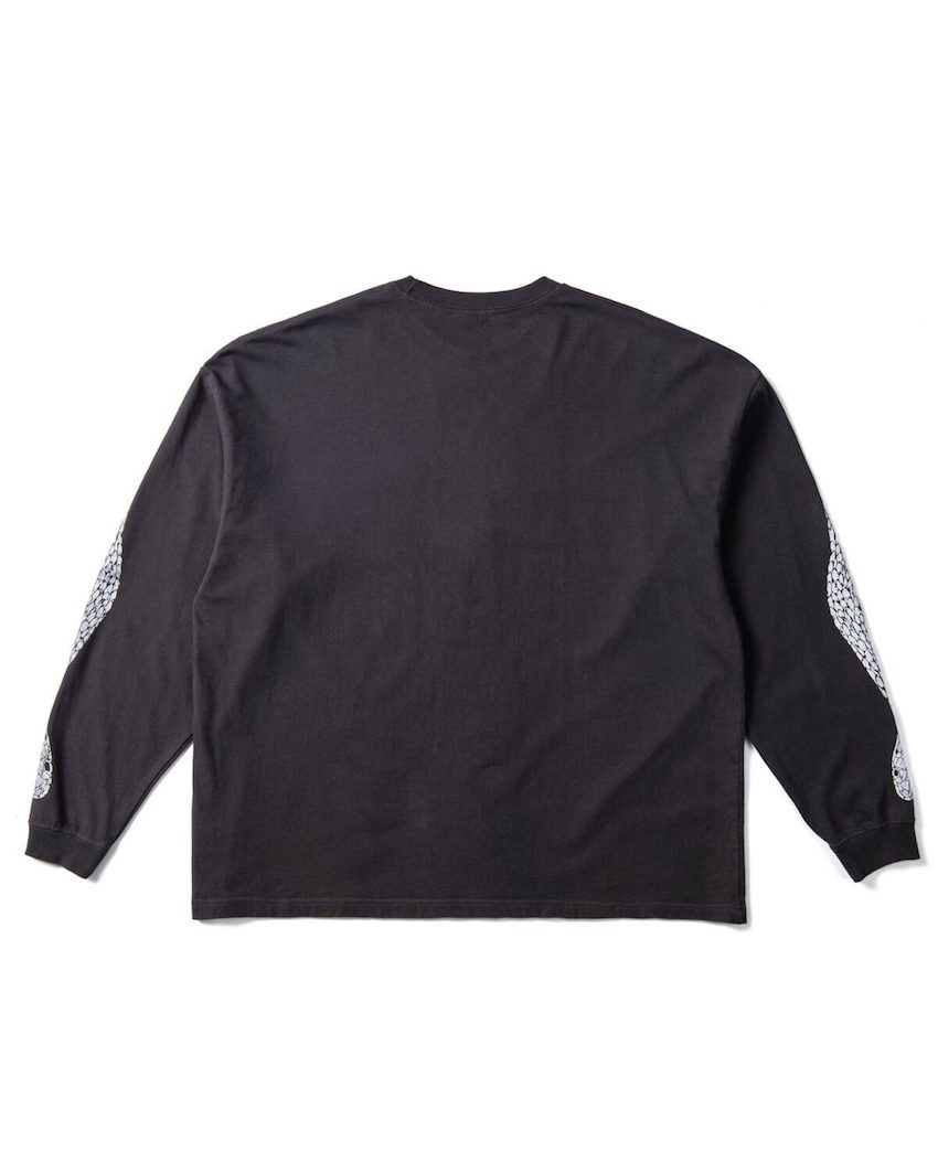 BIG SIZING L/S TEE��EXUVIAE��LIHGT BLACK