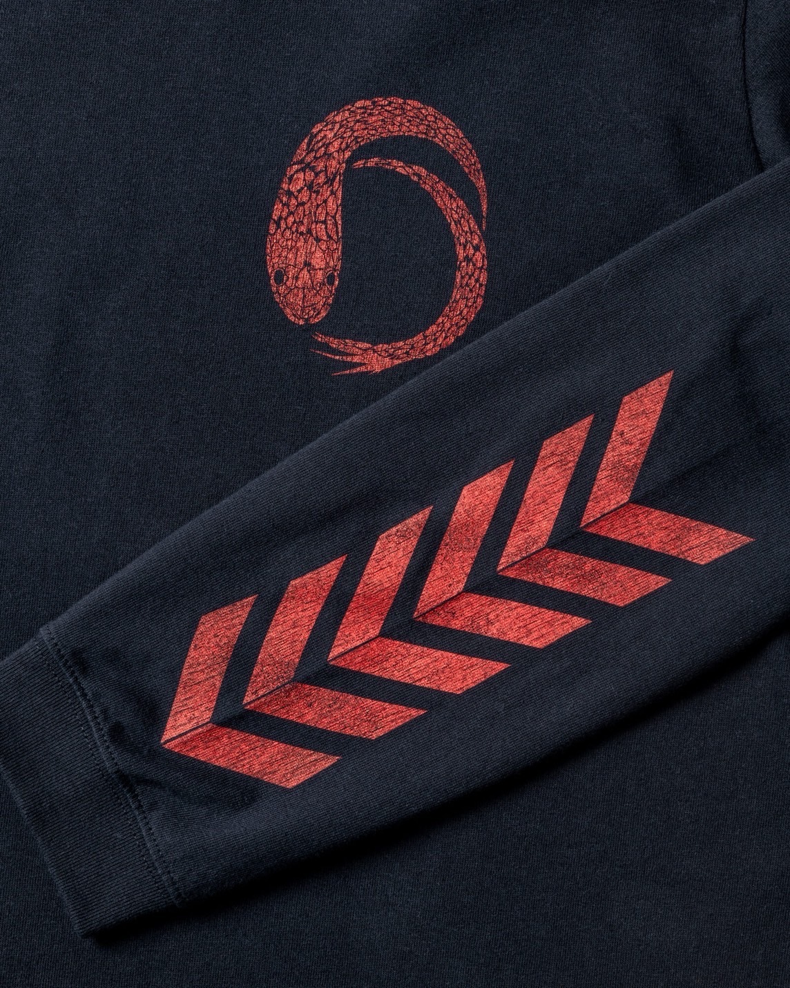L/S PRINT-TEE��EXUVIAE��(BLACK)