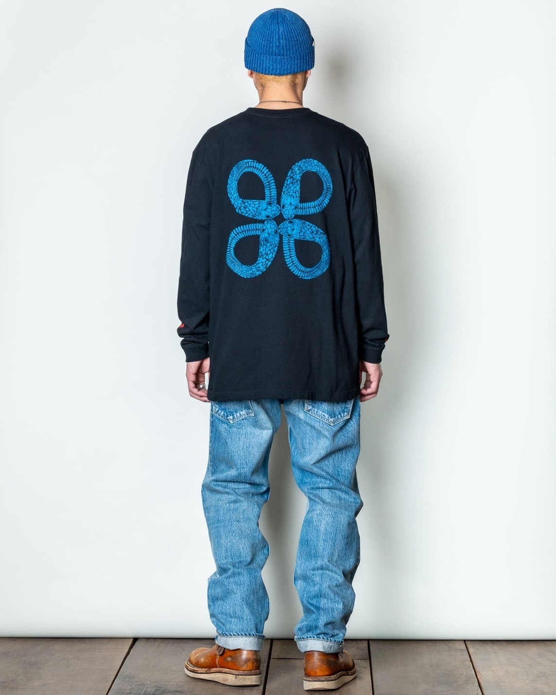 L/S PRINT-TEE��EXUVIAE��(BLACK)