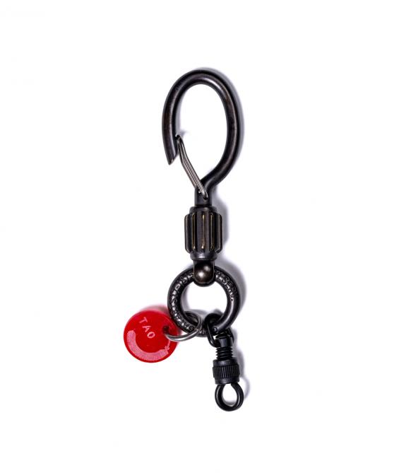 KEY HOOK / LARGE (BLACK/BRASS-BASE)