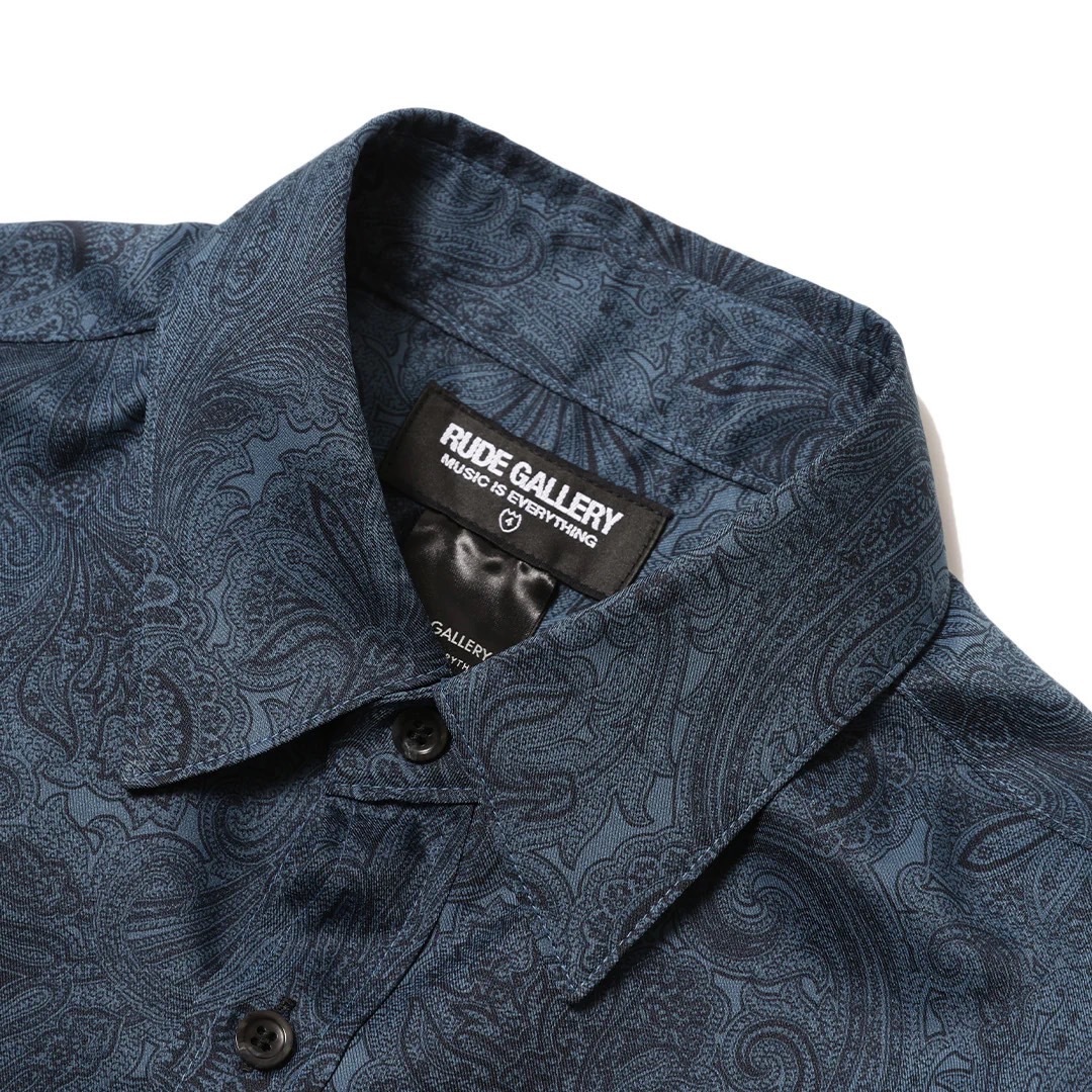 PAISLEY SWITCH LONG SHIRT (BLUE)
