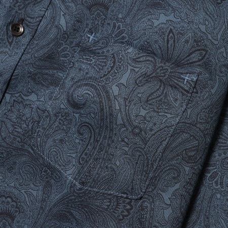 PAISLEY SWITCH LONG SHIRT (BLUE)