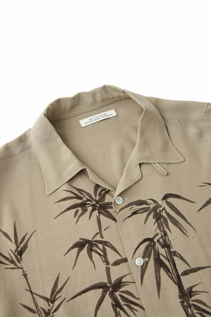 ORIGINAL PRINTED OPEN COLLAR SHIRTS(TIGER)(DUNE)