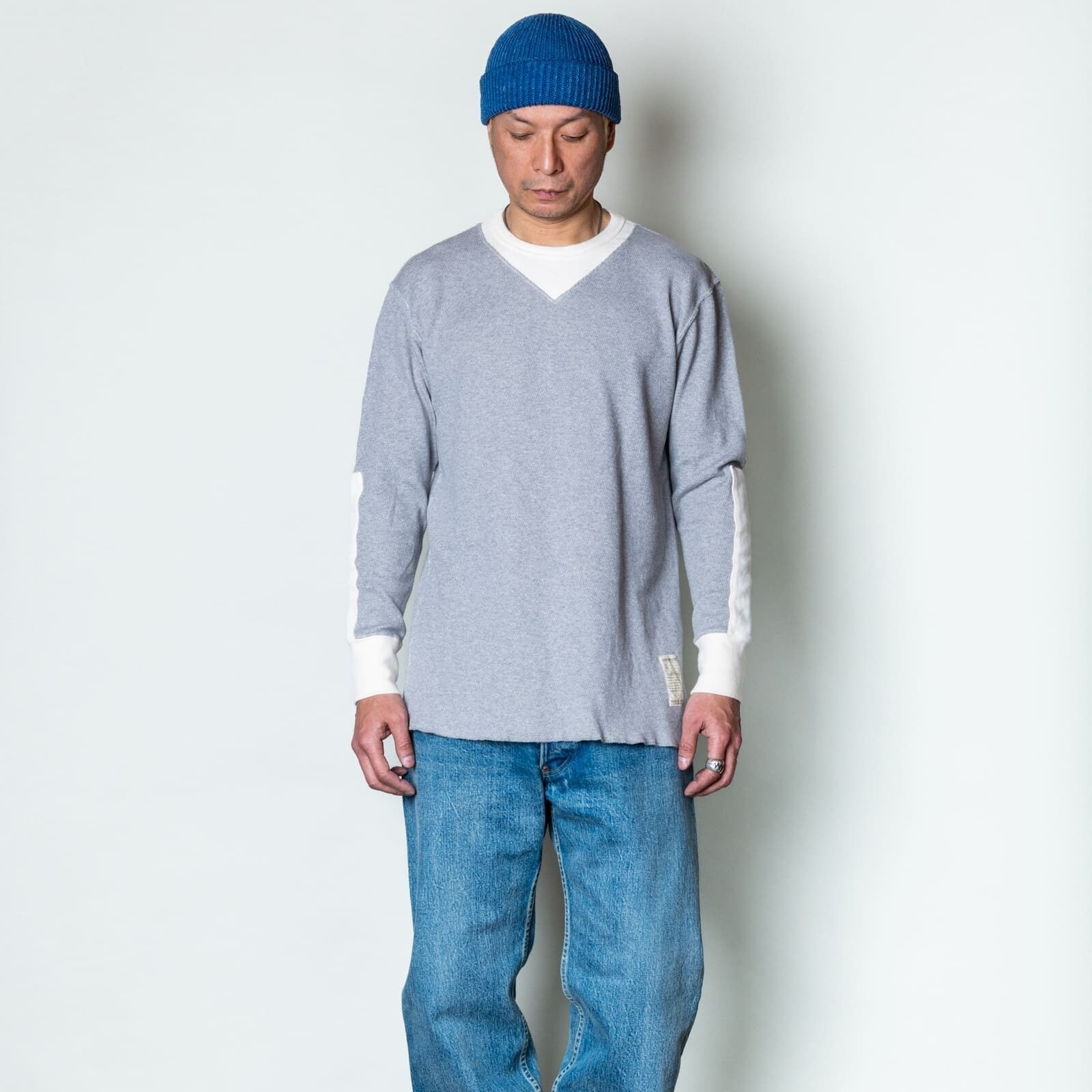 UNDER ARMOUR THERMAL SHIRTS��YARN-DYED��(MIX GRAY��ECRU)