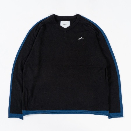 V NECK KNIT (BLACK)