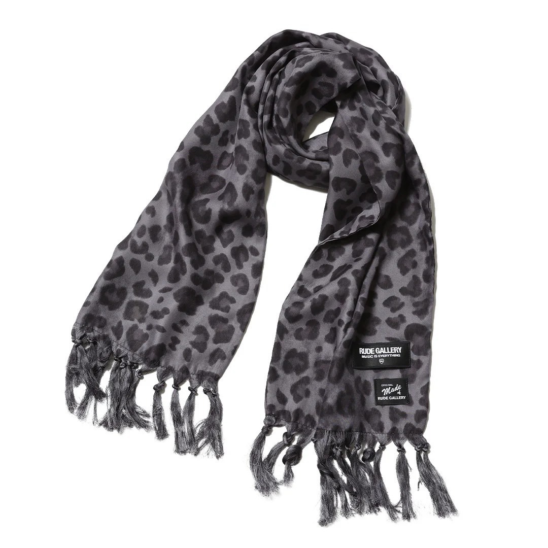 LEOPARD STOLE (BLACK)