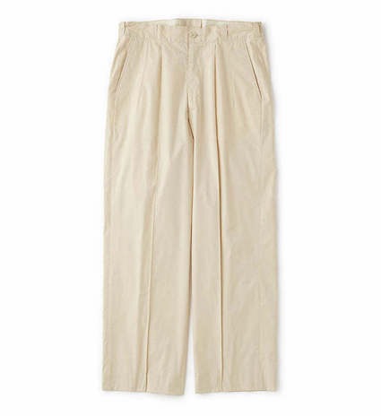 FRONT TUCK ARMY TROUSER (BUTTER)