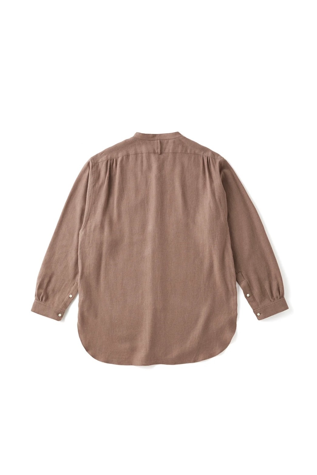 BAND COLLAR LONG TAIL SHIRTS (MINK)