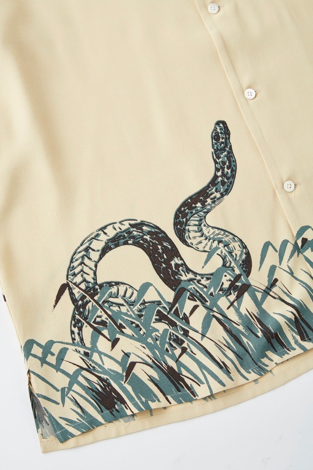 ORIGINAL PRINTED OPEN COLLAR SHIRTS ��Hebi�� Long-sleeve - 