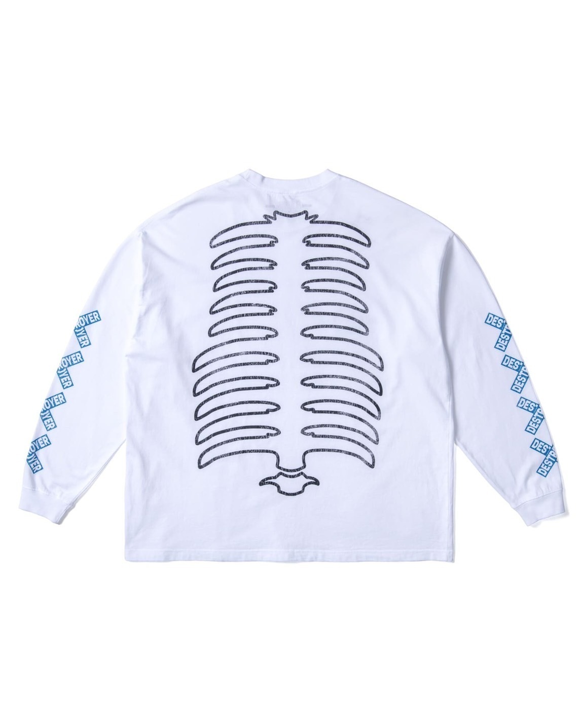 BIG SIZING L/S TEE ��BONE��(WHITE<BLUE-PRINT>)