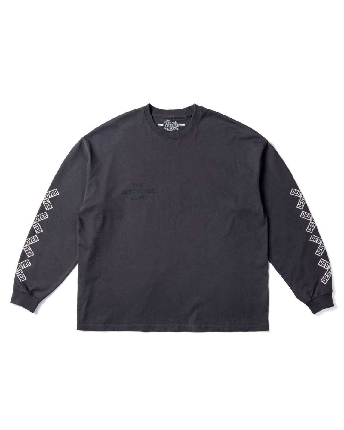BIG SIZING L/S TEE ��BONE��(LIGHT-BLACK)