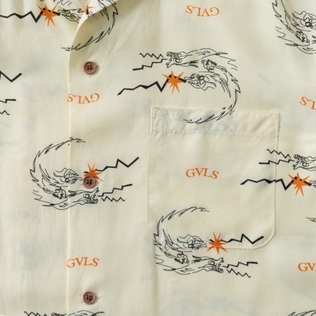 S/S ALOHA SHIRTS "GDR" (CREAM)