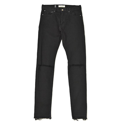 DAMAGED BLACK SKINNY PANTS - KUROSURI SERIES MADE IN OKAYAMA