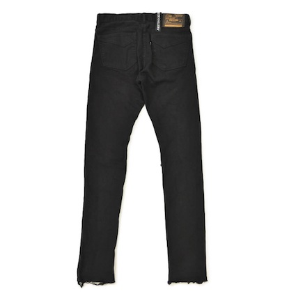 DAMAGED BLACK SKINNY PANTS - KUROSURI SERIES MADE IN OKAYAMA