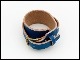 LEATHER BRACELET (BLUE)