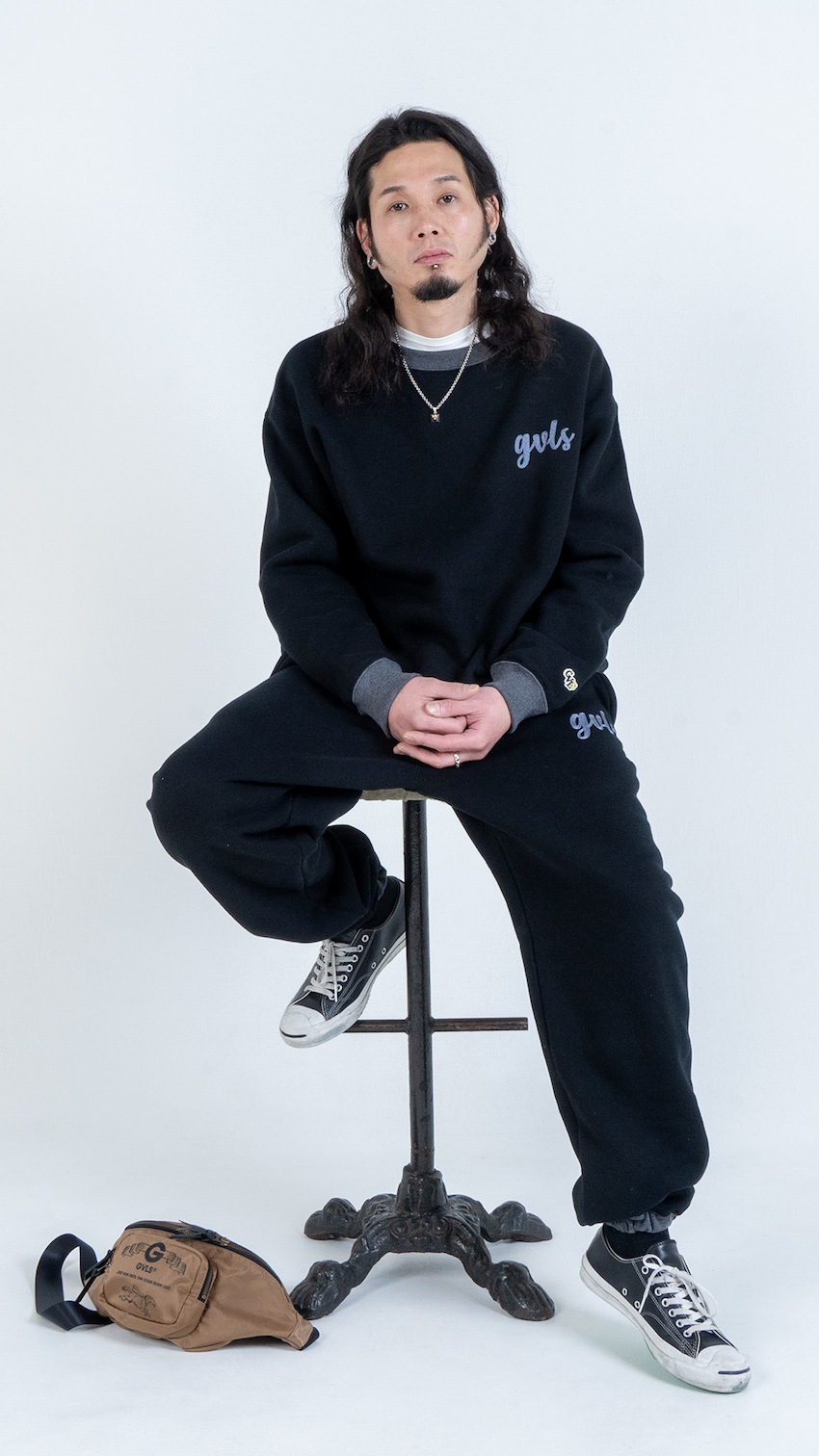 HEAVY WEIGHT PILLOVERBSWEAT "2TONE"(BLACK)