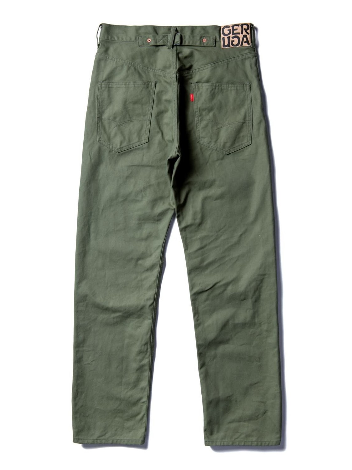 LOOSE-FIT DENIM PANTS��CHINO��(KAHKI-GREEN)