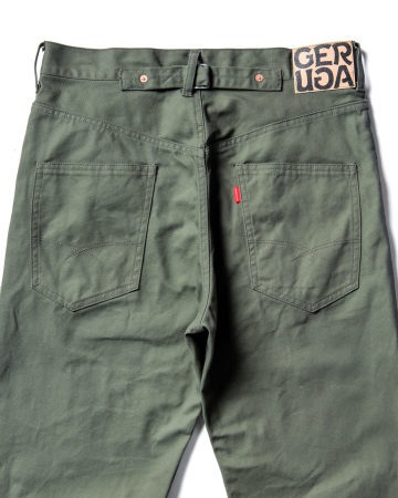 LOOSE-FIT DENIM PANTS��CHINO��(KAHKI-GREEN)
