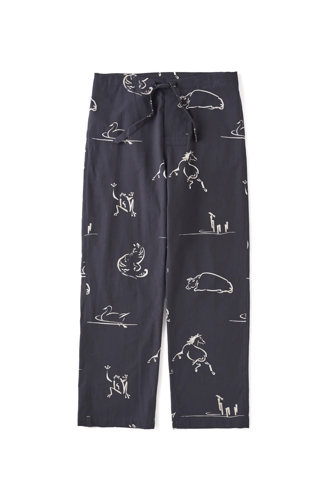 ORIGINAL PRINTED EASY TROUSER (Animal Drawing)(ONIX)