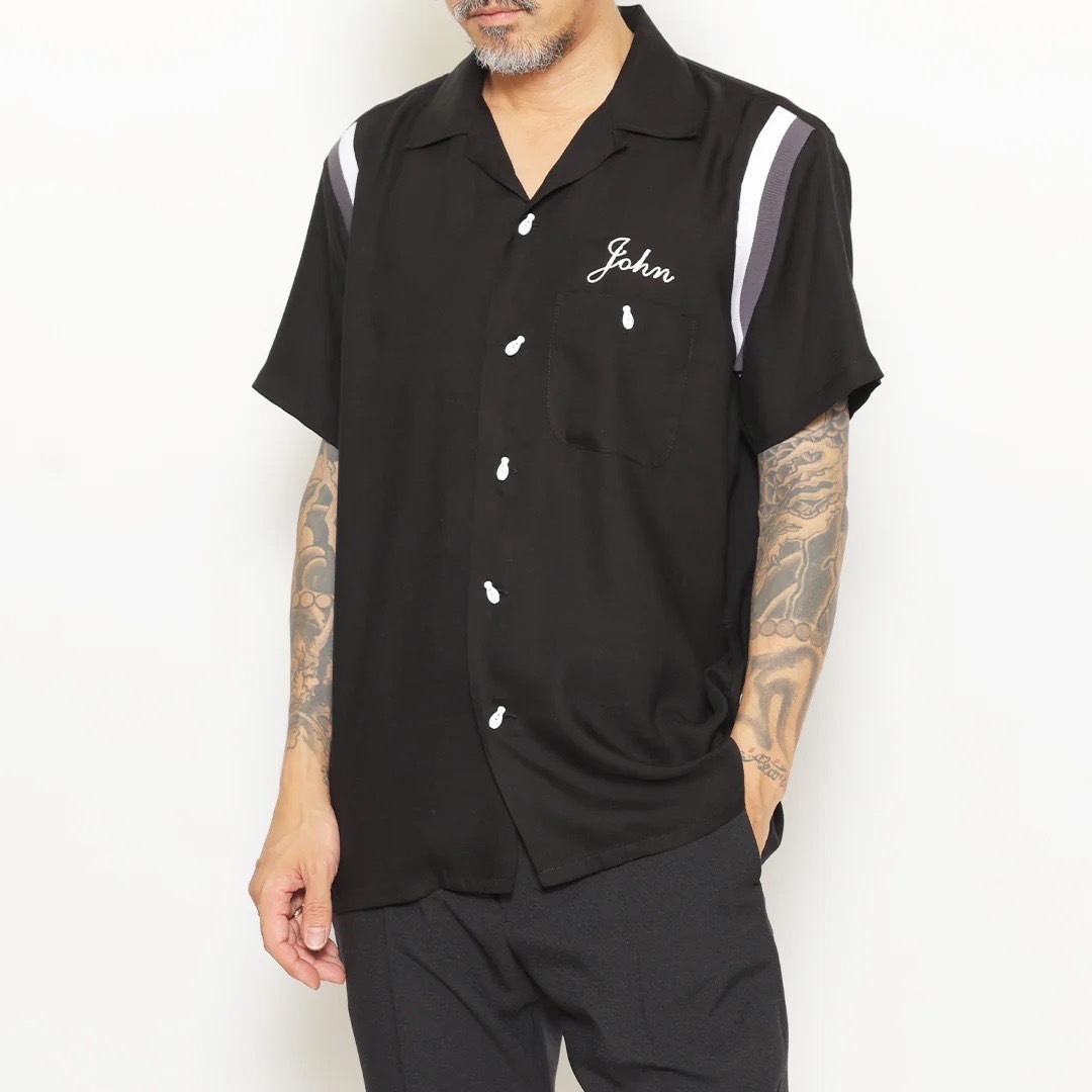 MELODY MAKERS BOWLING SHIRT (BLACK)