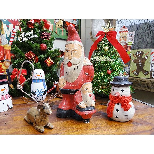 ⭐️アメリカンカントリー雑貨♥サンタさんからの贈り物ෆ飾り彫り