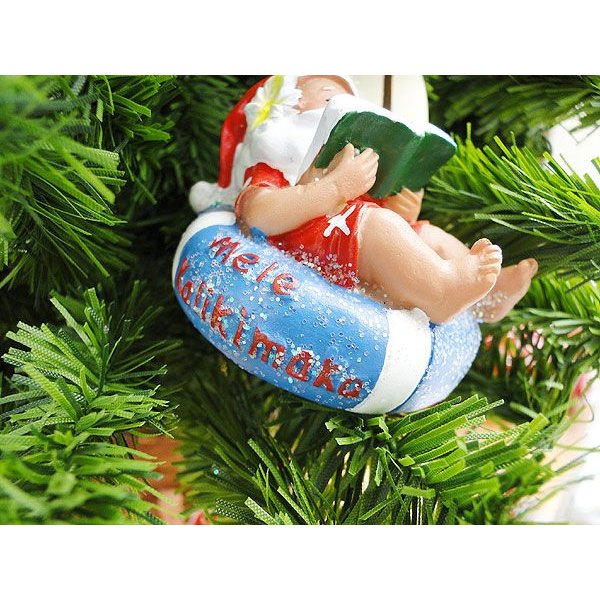 ハワイアン クリスマスオーナメント （ブックサンタ）の通販