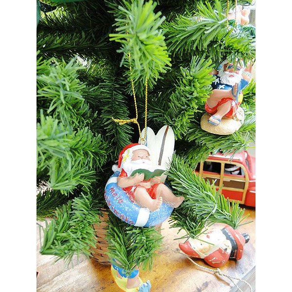 ハワイのクリスマスオーナメントと木製ブックマーク ハワイのクリスマスオーナメントと木製ブックマーク 季節・年中行事