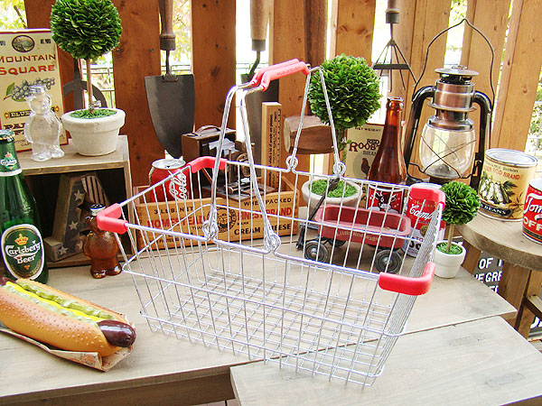 ダルトン マーケットバスケット Sサイズ （クロームボディ/レッド）の