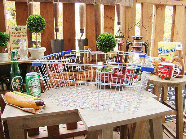 ダルトン マーケットバスケット Lサイズ （クロームボディ/ブルー）の