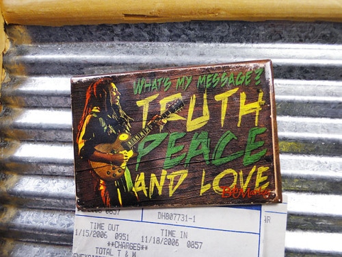 ミュージシャン＆映画スター　マグネットシート　（ボブ・マーリー/メッセージ）　ボブマーリー|生活雑貨/キッチン雑貨