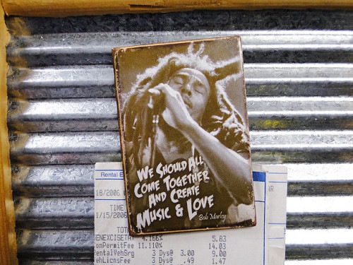 ミュージシャン＆映画スター　マグネットシート　（ボブ・マーリー/ミュージック＆ラブ）　ボブマーリー|生活雑貨/キッチン雑貨