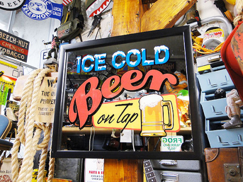 ガレージパブミラー　（ビアー）|パブグッズ/バーグッズ/お酒関連グッズ