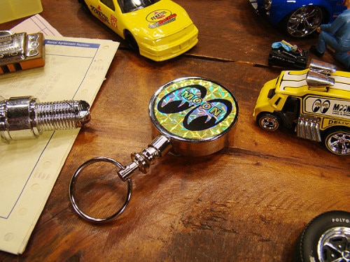 ムーンアイズ　プリズムーン　ロックンキーバック|キーホルダー/ガーディアンベル|男の秘密基地作りに！ガレージング雑貨