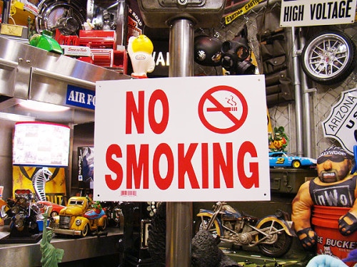 アメリカのメッセージプレート　（NO SMOKING）　|ガレージ系看板/サインプレート|男の秘密基地作りに！ガレージング雑貨